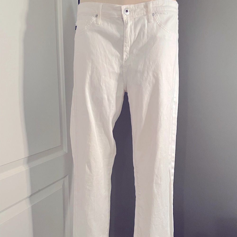AG White Jeans The Prima Mid Rise Cigarette Size 32